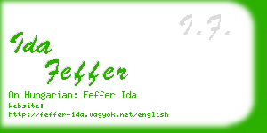 ida feffer business card
